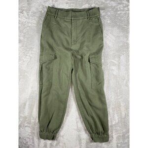 Zara Women’s High-Waisted Cargo Joggers - Size M - Olive Green